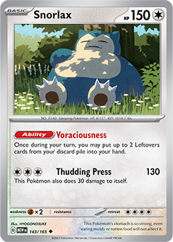 Snorlax 143/165 Pokémon card from 151 for sale at best price