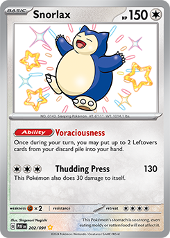 Snorlax 202/91 Pokémon card from Paldean fates for sale at best price