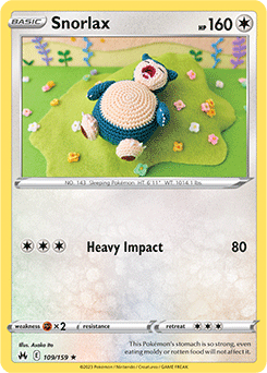 Snorlax 109/159 Pokémon card from Crown Zenith for sale at best price