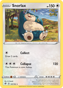 Snorlax 141/192 Pokémon card from Rebel Clash for sale at best price