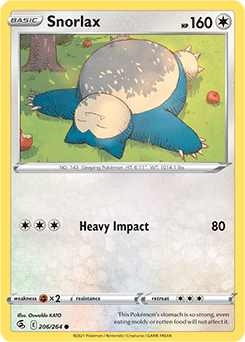Snorlax 206/264 Pokémon card from Fusion Strike for sale at best price