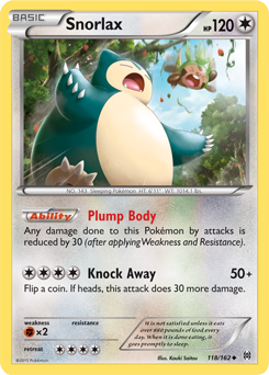 Snorlax 118/162 Pokémon card from Breakthrough for sale at best price