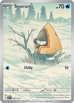 Carte Pokémon Illustration rare Stalgamin 227/217 de la série Héros Transcendants