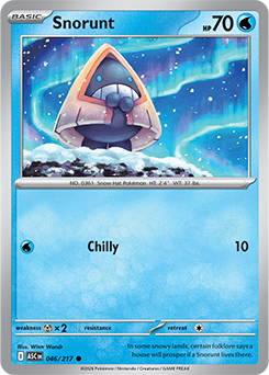 Common Pokémon card Snorunt 46/217 from Ascended Heroes expansion