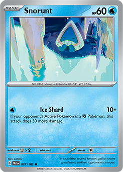 Snorunt 37/182 Pokémon card from Paradox Rift for sale at best price