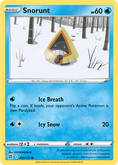 Snorunt 034/172 Pokémon card from Brilliant Stars for sale at best price