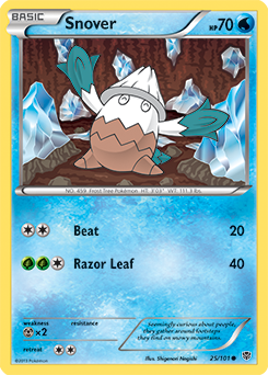 Snover 25/101 Pokémon card from Plasma Blast for sale at best price