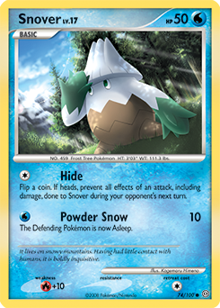 Snover 74/100 Pokémon card from Stormfront for sale at best price