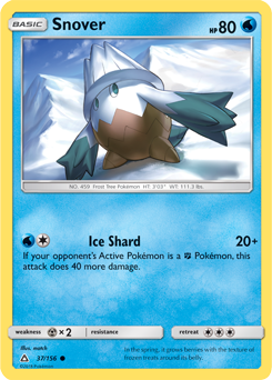 Snover 37/156 Pokémon card from Untra Prism for sale at best price