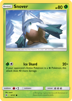 Snover 3/131 Pokémon card from Forbidden Light for sale at best price