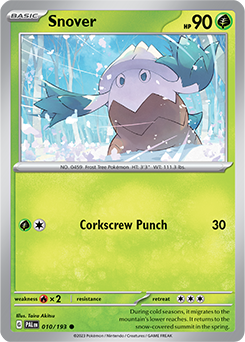 Snover 010/193 Pokémon card from Paldea Evolved for sale at best price