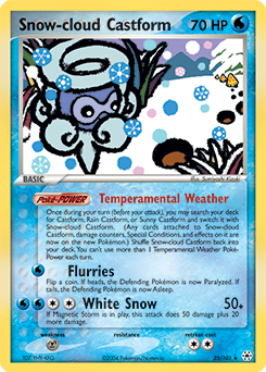 Snow-cloud Castform 25/101 Pokémon card from Ex Hidden Legends for sale at best price