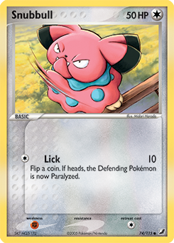 Carte Pokémon Snubbull 74/115 de la série Ex Forces Cachées en vente au meilleur prix