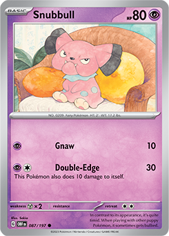 Snubbull 87/197 Pokémon card from Obsidian Flames for sale at best price