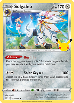 Solgaleo 21/25 Pokémon card from Celebrations for sale at best price