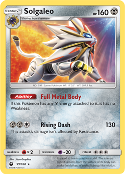 Solgaleo 99/168 Pokémon card from Celestial Storm for sale at best price