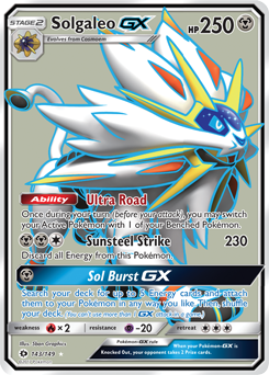 Solgaleo GX 143/149 Pokémon card from Sun & Moon for sale at best price