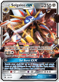 Solgaleo GX 89/149 Pokémon card from Sun & Moon for sale at best price