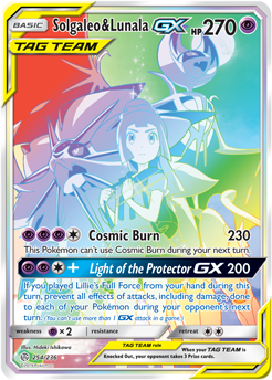 Solgaleo Lunala GX 254/236 Pokémon card from Cosmic Eclipse for sale at best price