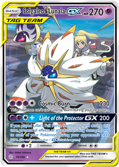 Solgaleo & Lunala GX secret Holo SM Cosmic Eclipse 254/236 