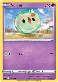 Solosis 076/195 Pokémon card from Silver Tempest for sale at best price