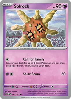 Solrock 93/197 Pokémon card from Obsidian Flames for sale at best price
