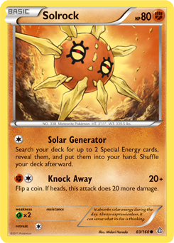 Solrock 83/160 Pokémon card from Primal Clash for sale at best price