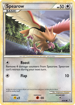 Common Pokémon card Spearow 62/95 from Unleashed expansion