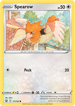 Spearow 111/163 Pokémon card from Battle Styles for sale at best price