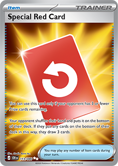 Carte Pokémon Ultra rare Carton Rouge Spécial 113/86 de la série Chaos Ascendant
