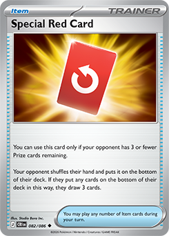 Uncommon Pokémon card Special Red Card 82/86 from Chaos Rising expansion