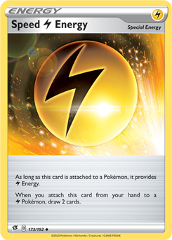 Uncommon Pokémon card Speed Lightning Energy 173/192 from Rebel Clash expansion
