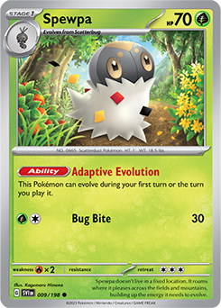 Common Pokémon card Spewpa 009/198 from Scarlet & Violet expansion