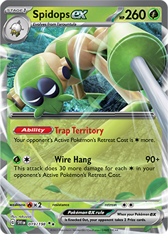 Double rare Pokémon card Spidops ex 019/198 from Scarlet & Violet expansion