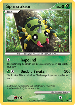 Spinarak 103/123 Pokémon card from Mysterious Treasures for sale at best price