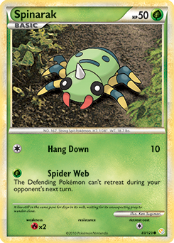 Spinarak 83/123 Pokémon card from HeartGold SoulSilver for sale at best price