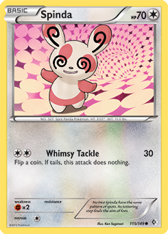 Spinda 115/149 Pokémon card from Boundaries Crossed for sale at best price