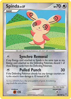 Rare Pokémon card Spinda 46/147 from Supreme Victors expansion