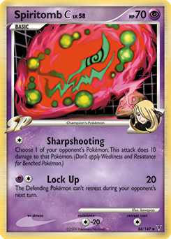 Uncommon Pokémon card Spiritomb 84/147 from Supreme Victors expansion
