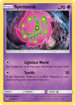 Spiritomb 53/156 Pokémon card from Untra Prism for sale at best price