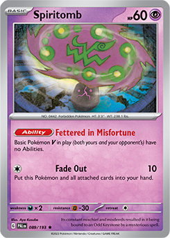 Spiritomb 089/193 Pokémon card from Paldea Evolved for sale at best price
