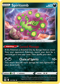 Spiritomb 117/196 Pokémon card from Lost Origin for sale at best price