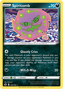 Spiritomb 103/198 Pokémon card from Chilling Reign for sale at best price