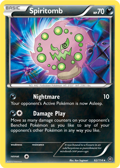 Spiritomb 62/114 Pokémon card from Steam Siege for sale at best price