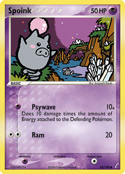 Carte Pokémon Spoink 62/100 de la série Ex Gardiens de Cristal en vente au meilleur prix