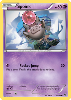 Spoink 30/124 Pokémon card from Fates Collide for sale at best price