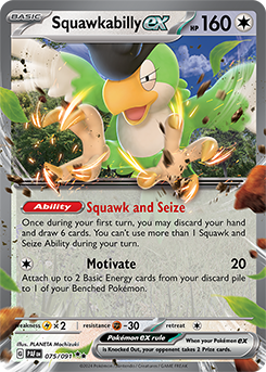 Squawkabilly ex 75/91 Pokémon card from Paldean fates for sale at best price