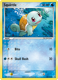 Squirtle 63/100 Pokémon card from Ex Crystal Guardians for sale at best price
