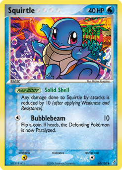 Squirtle 64/100 Pokémon card from Ex Crystal Guardians for sale at best price