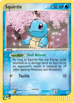 Common Pokémon card Squirtle 46/95 from Ex Team Magma vs Team Aqua expansion